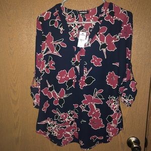 Express floral blouse